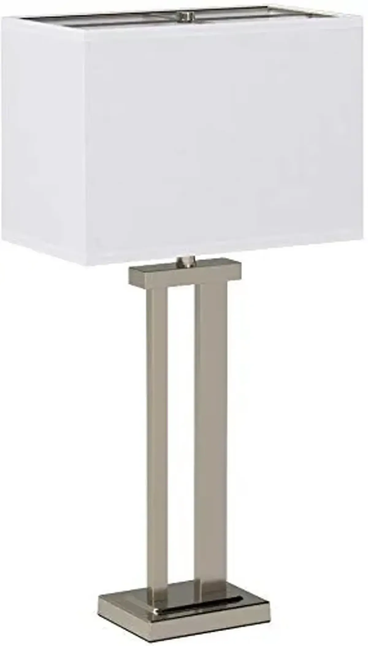 Signature Design by Ashley Aniela Minimalist Table Lamp, 2 Count Lamps, 29.5", Silver Finish