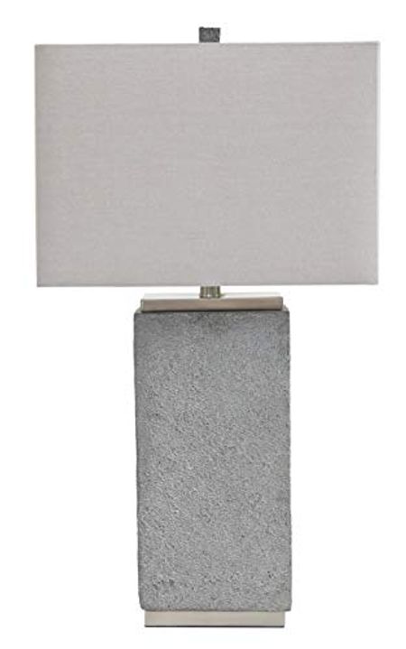 Signature Design by Ashley Amergin 28" Faux Concrete Table Lamp Set, 2 Count, Gray