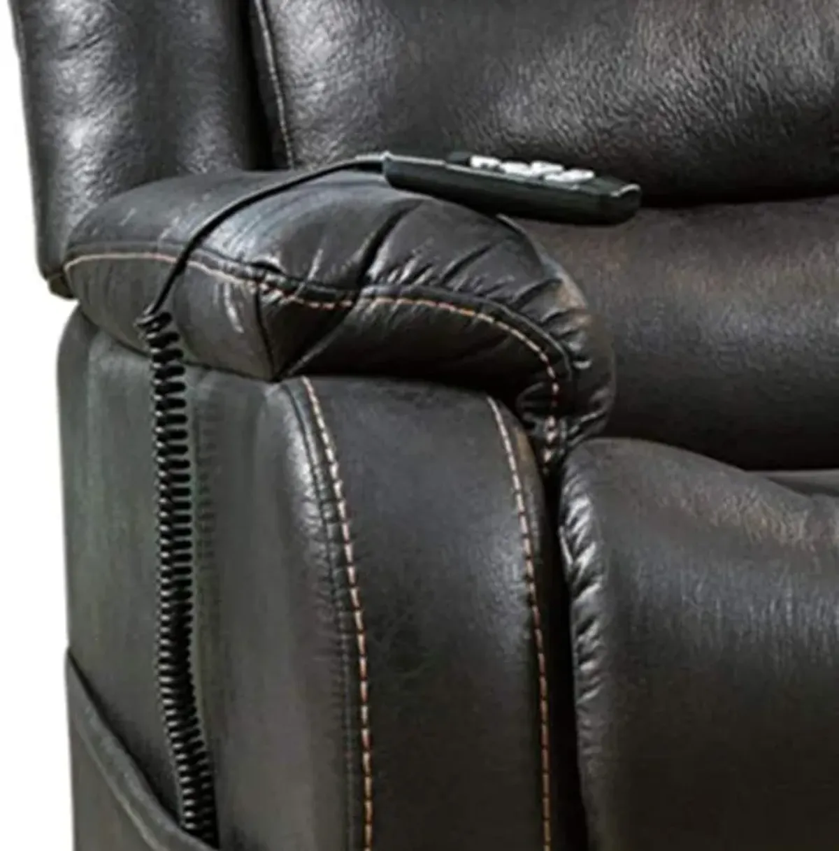 Signature Design by Ashley Yandel Faux Leather Electric Power Lift Recliner for Elderly, Black