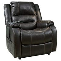Signature Design by Ashley Yandel Faux Leather Electric Power Lift Recliner for Elderly, Black