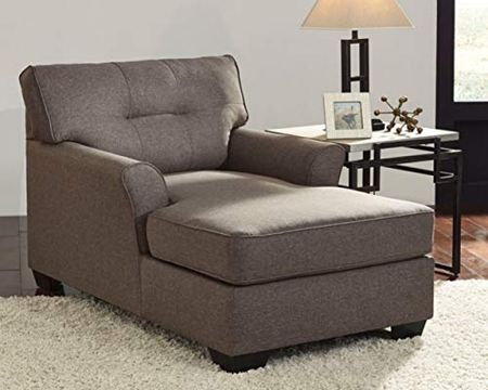Signature Design by Ashley Tibbee Tufted Modern Chaise, Dark Taupe