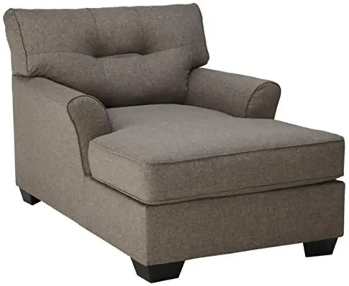 Signature Design by Ashley Tibbee Tufted Modern Chaise, Dark Taupe