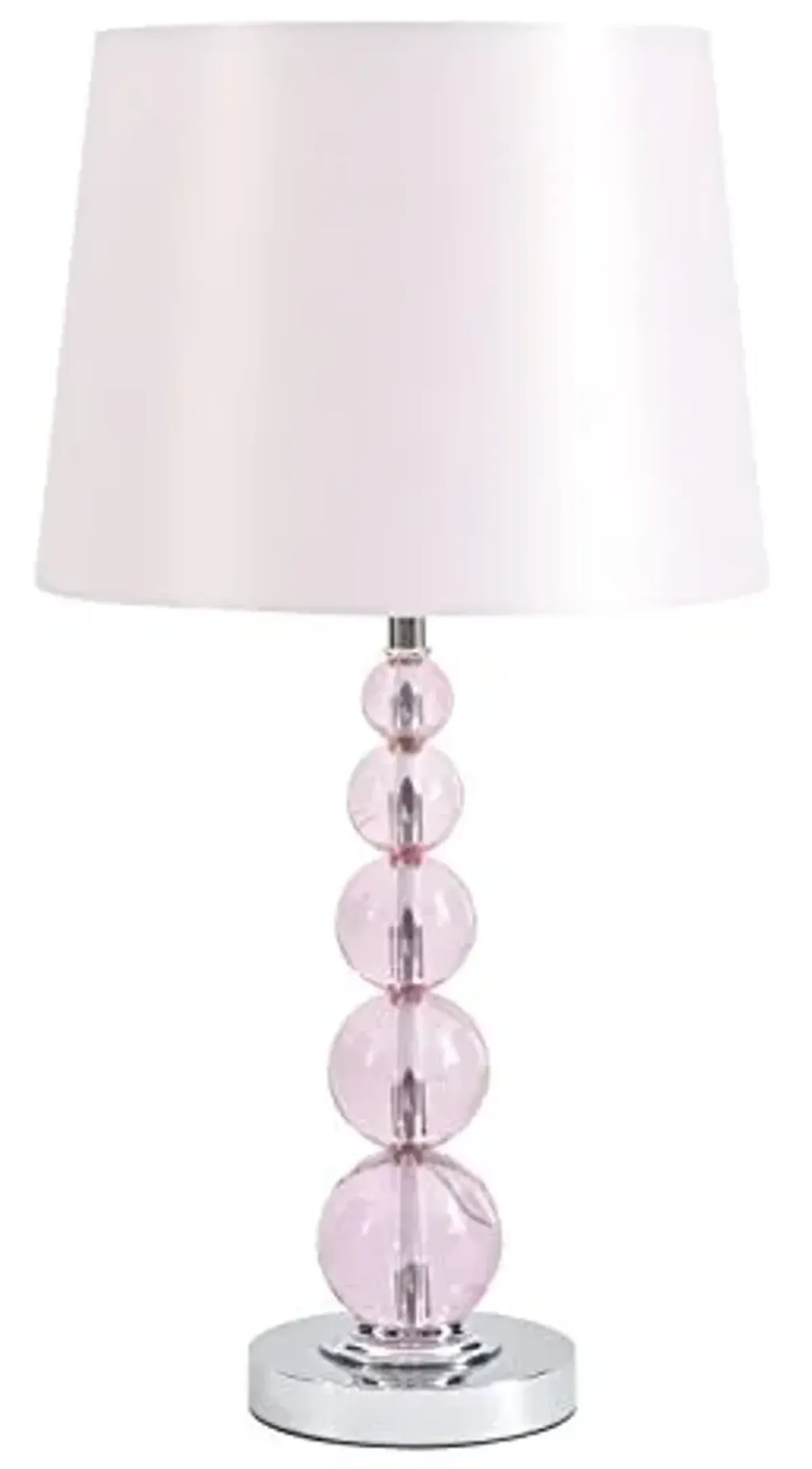 Signature Design by Ashley Letty Crystal Table Lamp, 23", Light Pink