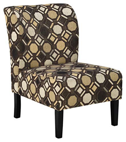 Signature Design by Ashley Tibbee Geometric Print Modern Armless Accent Chair, Brown & Beige
