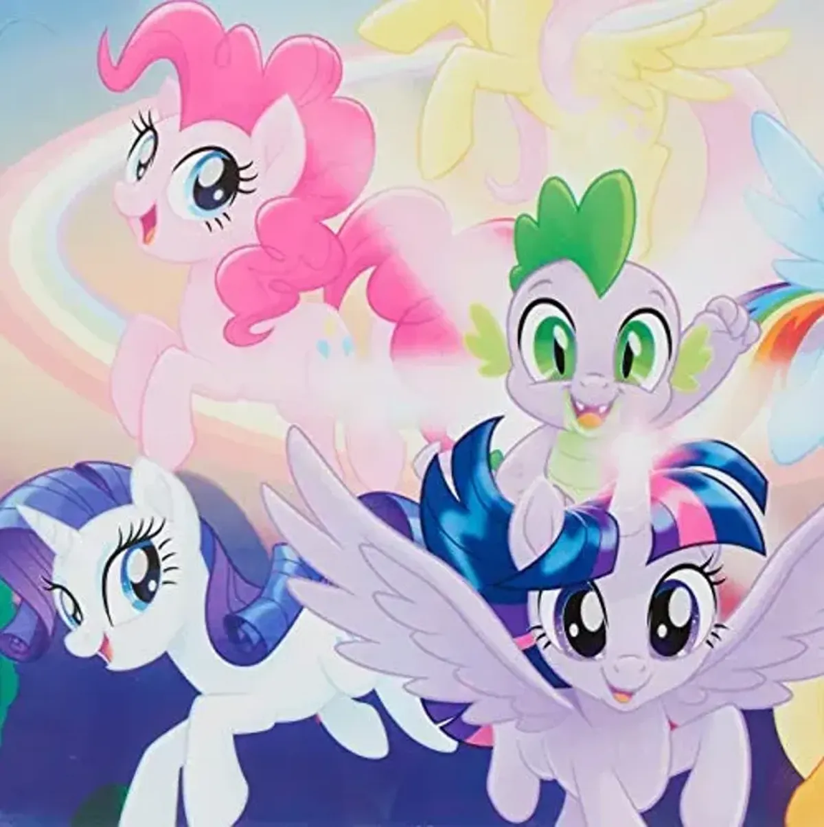 My Little Pony 3 Piece Children's Activity Square Table and Chair Set, Ages 3+