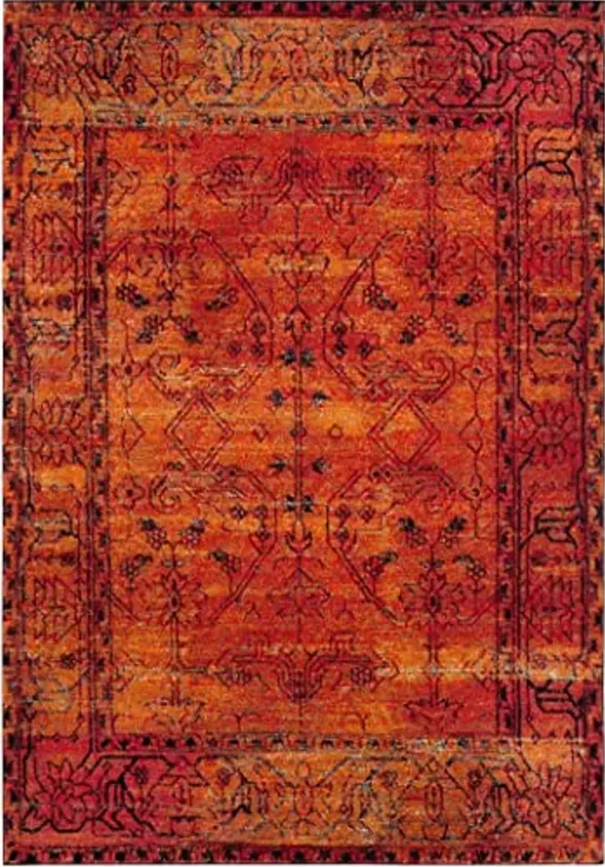SAFAVIEH Vintage Hamadan Collection Accent Rug - 4' x 6', Orange, Traditional Persian Design, Non-Shedding & Easy Care, Ideal for High Traffic Areas in Entryway, Living Room, Bedroom (VTH216C)