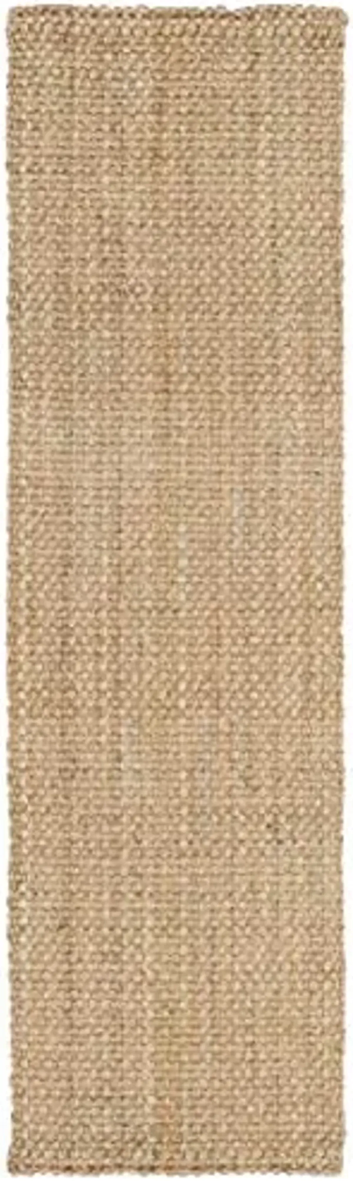 SAFAVIEH Natural Fiber Collection Runner Rug - 2'3" x 8', Natural, Handmade Basketweave Jute, Ideal for High Traffic Areas in Living Room, Bedroom (NF401A)
