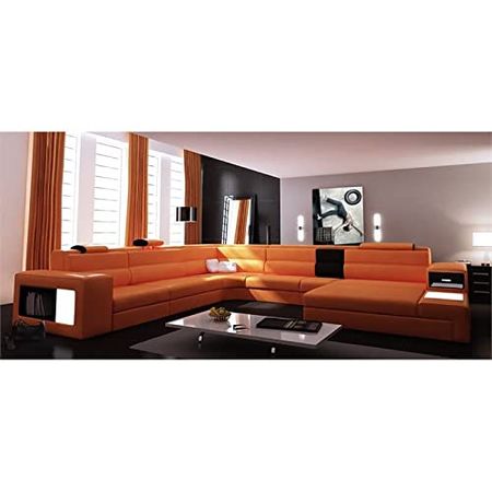 VIG Furniture Divani Casa Polaris - Contemporary Bonded Leather Sectional Sofa