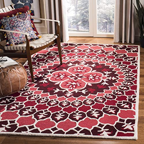 SAFAVIEH Bellagio Collection 8' x 10' Red / Ivory BLG610K Handmade