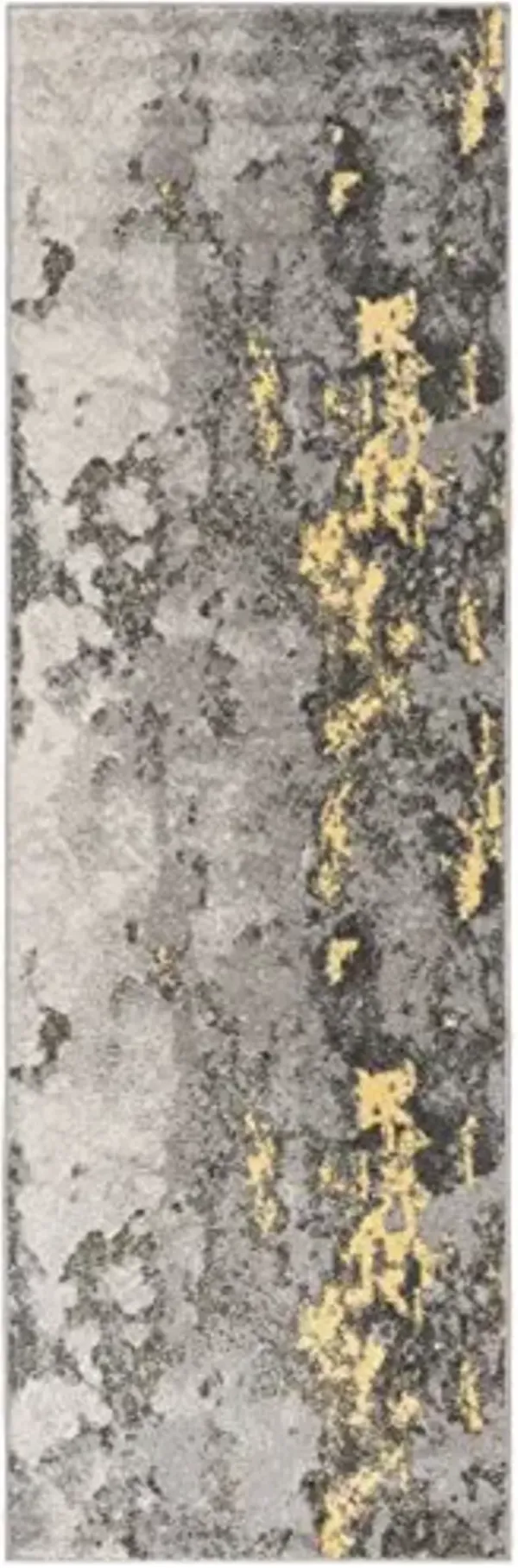 SAFAVIEH Adirondack Collection Runner Rug - 2'6" x 8', Grey & Yellow, Modern Abstract Design, Non-Shedding & Easy Care, Ideal for High Traffic Areas in Living Room, Bedroom (ADR134H)