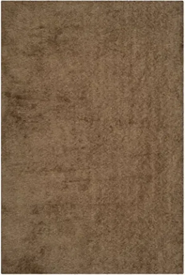SAFAVIEH Venice Shag Collection Area Rug - 6' x 9', Taupe, Handmade Glam, 3-inch Thick Ideal for High Traffic Areas in Living Room, Bedroom (SG256T)