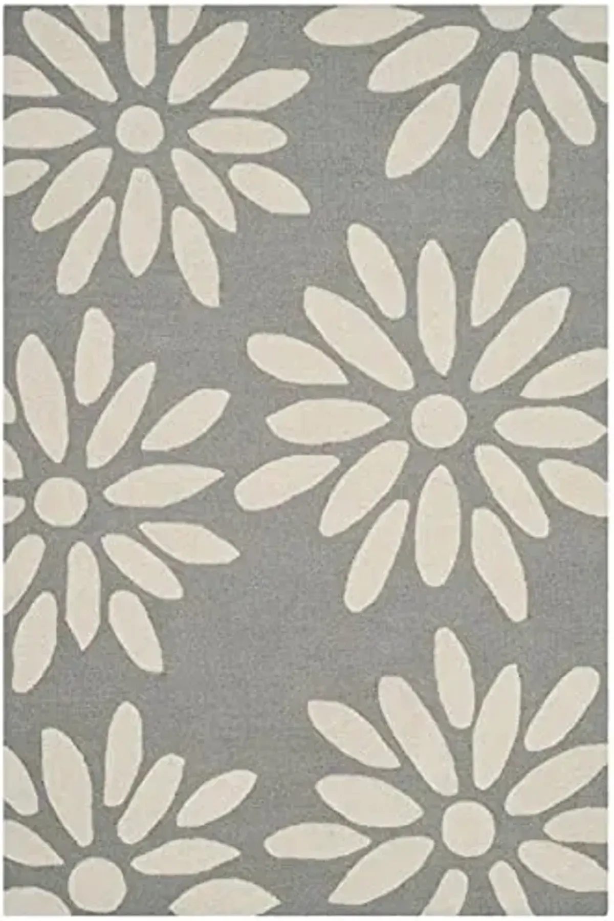 SAFAVIEH Kids Collection Accent Rug - 3' x 5', Grey & Ivory, Handmade Daisy Wool, Ideal for High Traffic Areas in Entryway, Living Room, Bedroom (SFK914C)