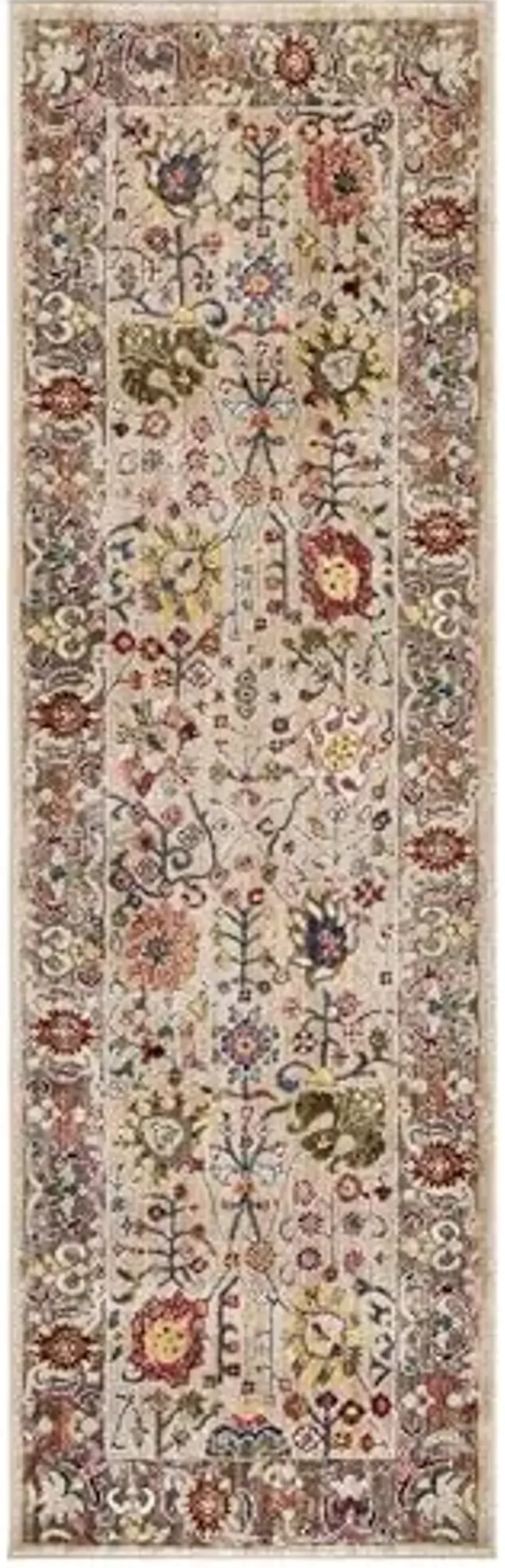 SAFAVIEH Kashan Collection Runner Rug - 2'6" x 8', Beige & Taupe, Traditional Oriental Design, Non-Shedding & Easy Care, Ideal for High Traffic Areas in Living Room, Bedroom (KSN303K)