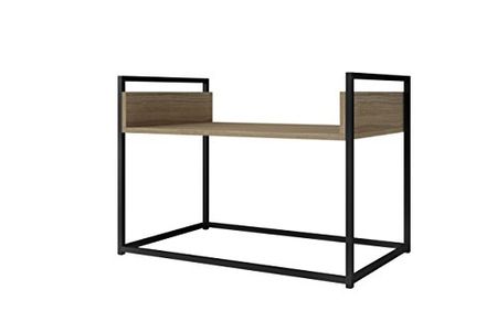Manhattan Comfort Ellis Collection Reclaimed Modern Spacious Coffee Table With Solid Sides, Wood/Metal