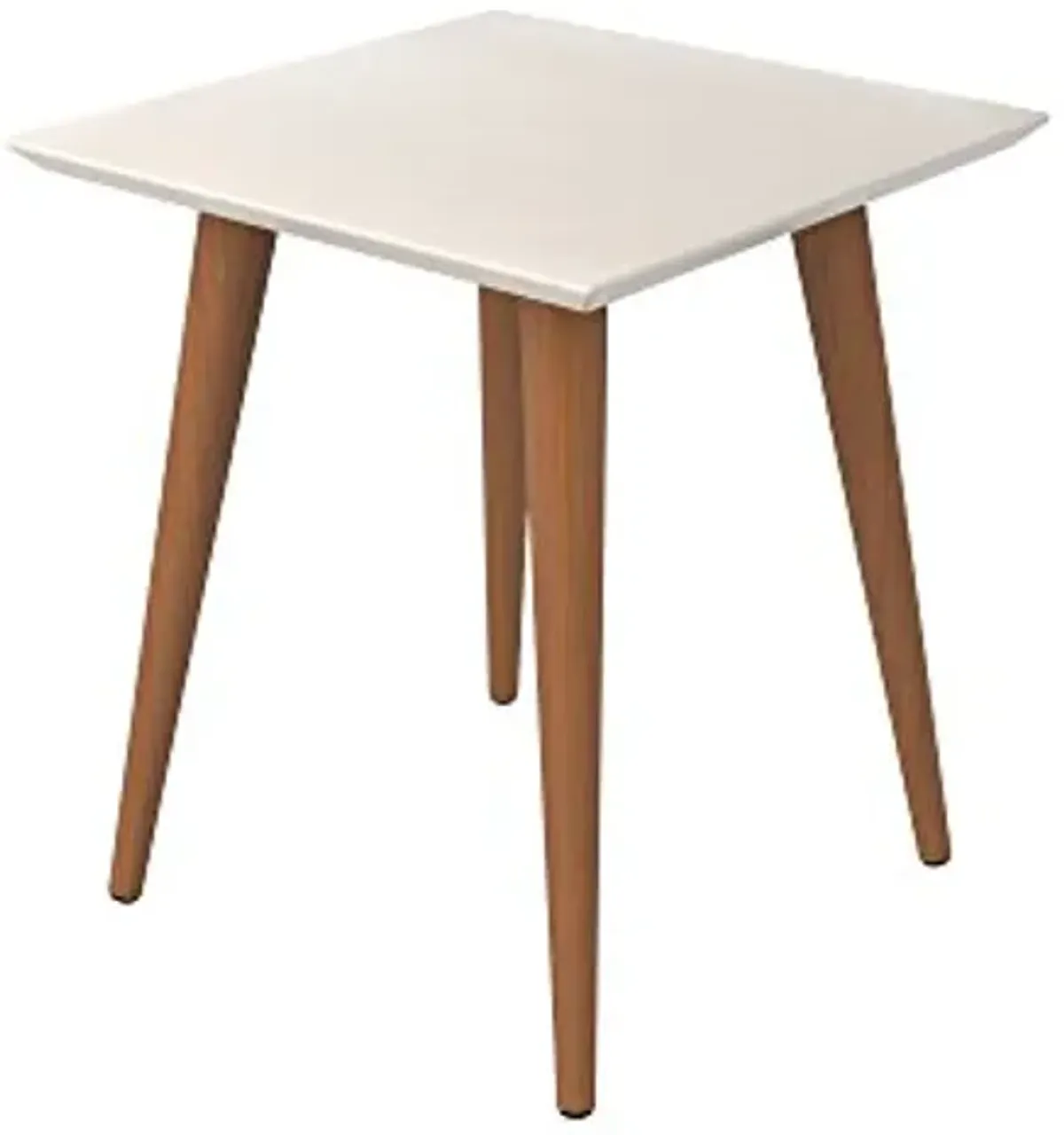 Manhattan Comfort Utopia High Square End Table, Off White