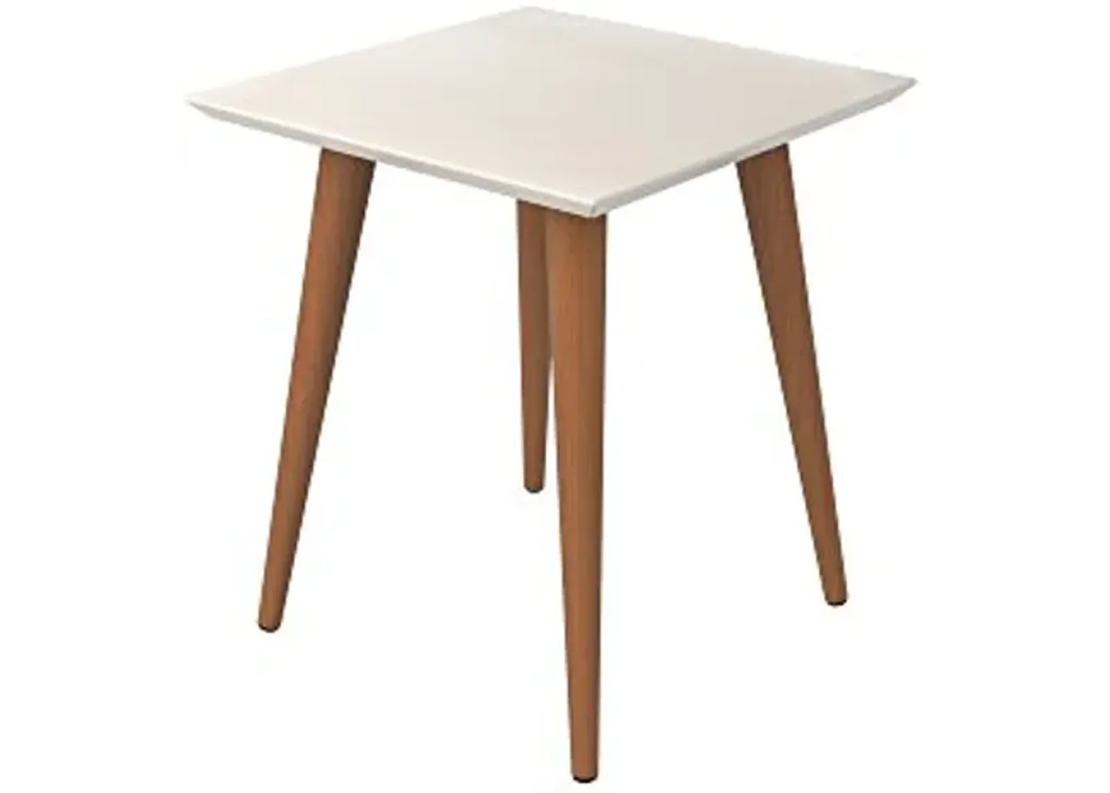 Manhattan Comfort Utopia High Square End Table, Off White