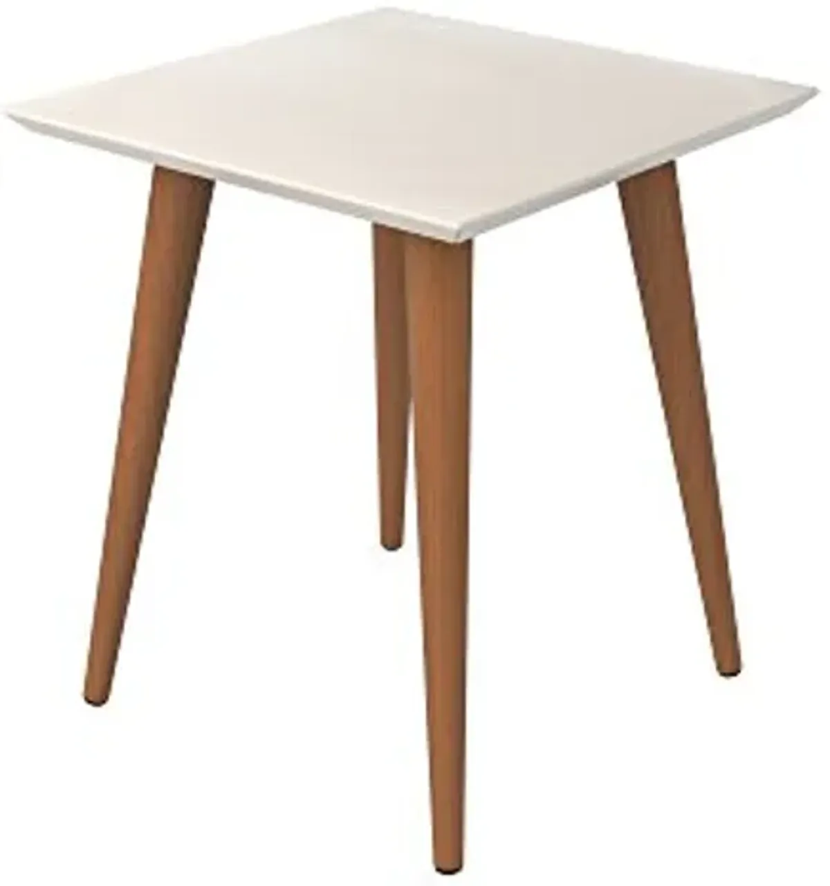 Manhattan Comfort Utopia High Square End Table, Off White