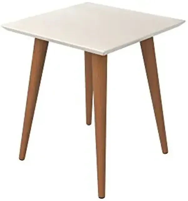 Manhattan Comfort Utopia High Square End Table, Off White