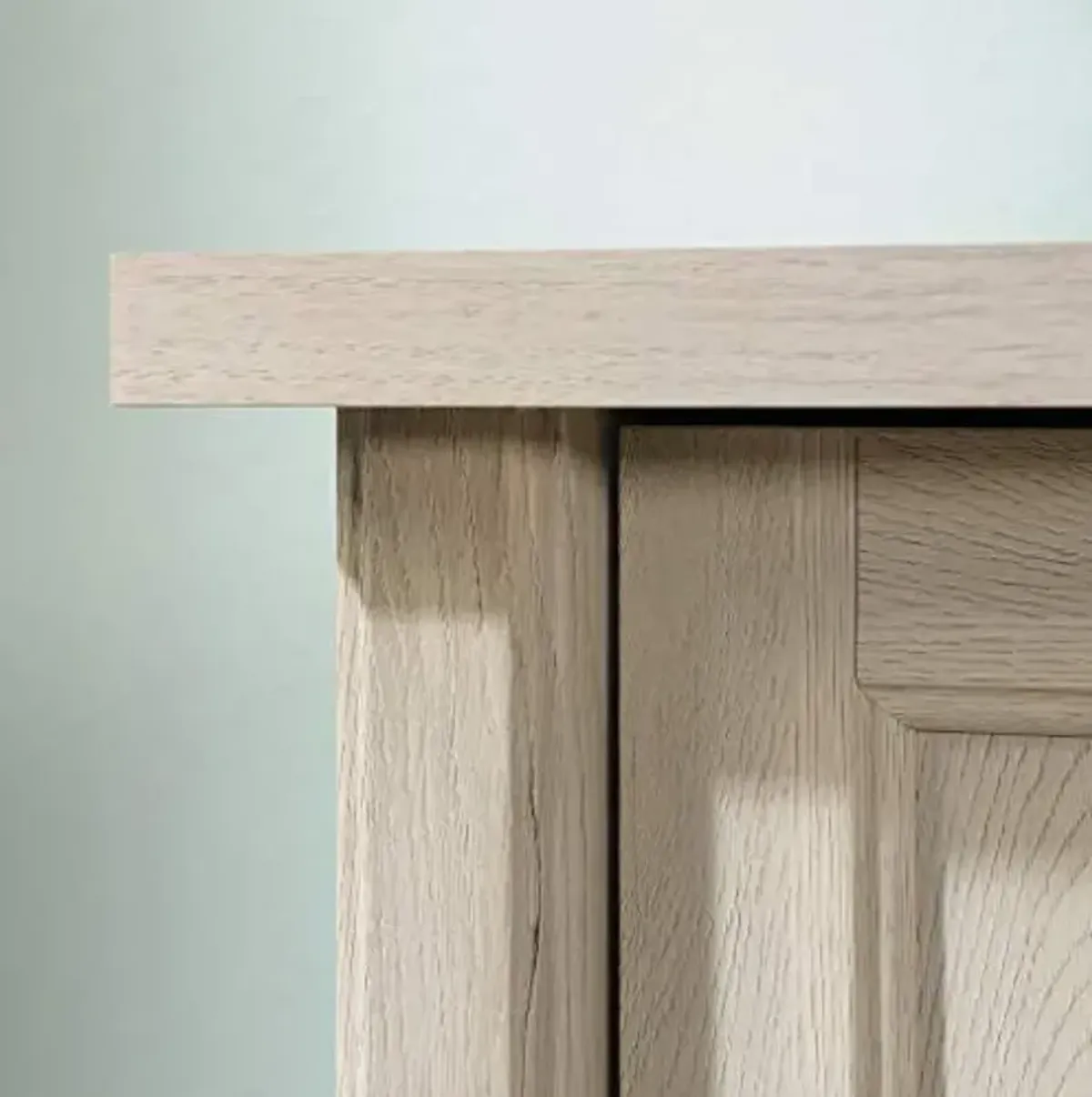 Sauder Costa Computer Desk with Storage Drawers, Home Office Desk, in Chalked Chestnut