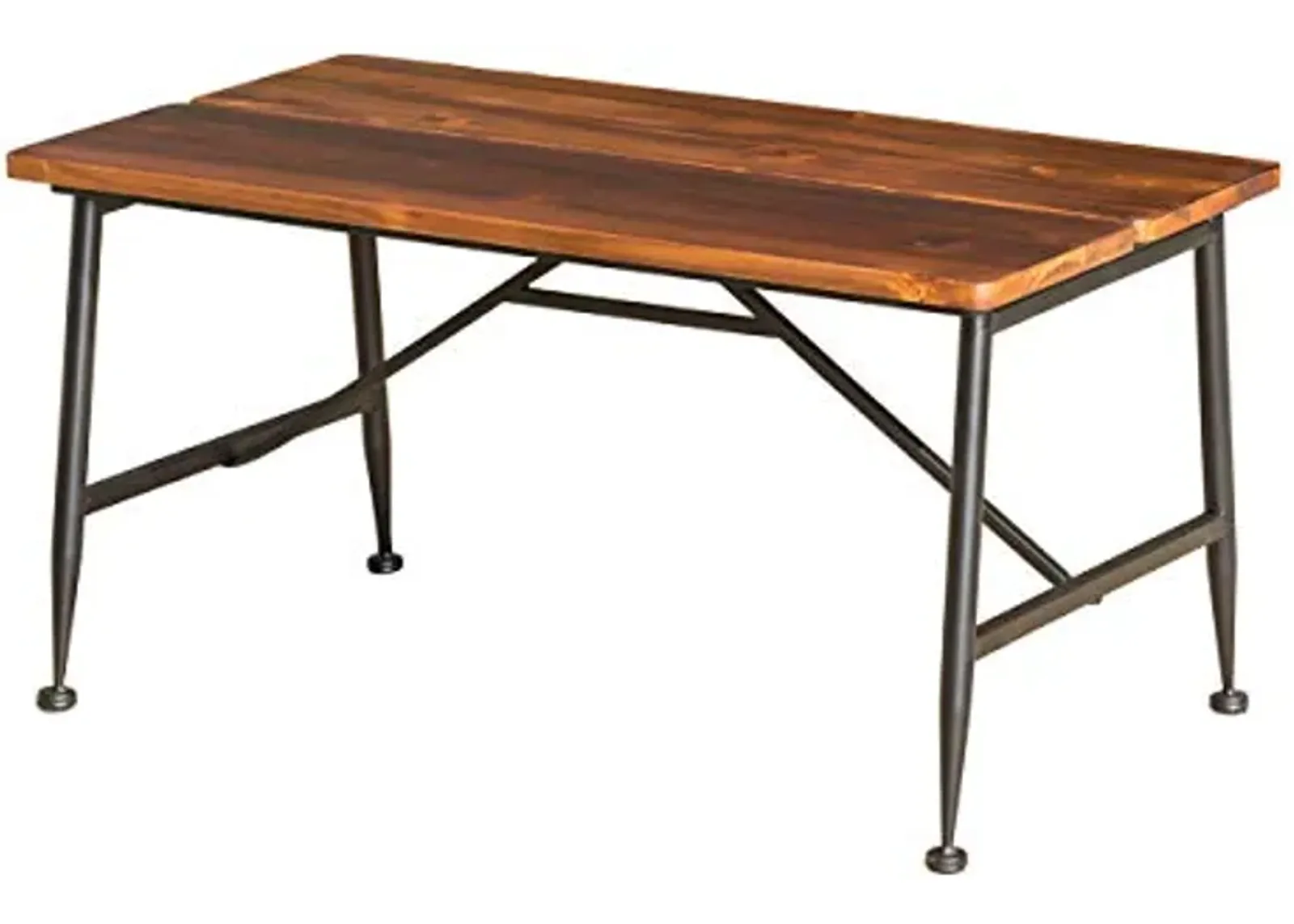 Christopher Knight Home Ocala Outdoor Industrial Wood Coffee Table with Iron Accents, Black / Antique Finish