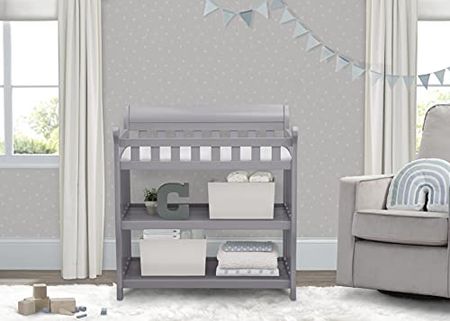 Delta Children Eclipse Changing Table with Changing Pad, Grey