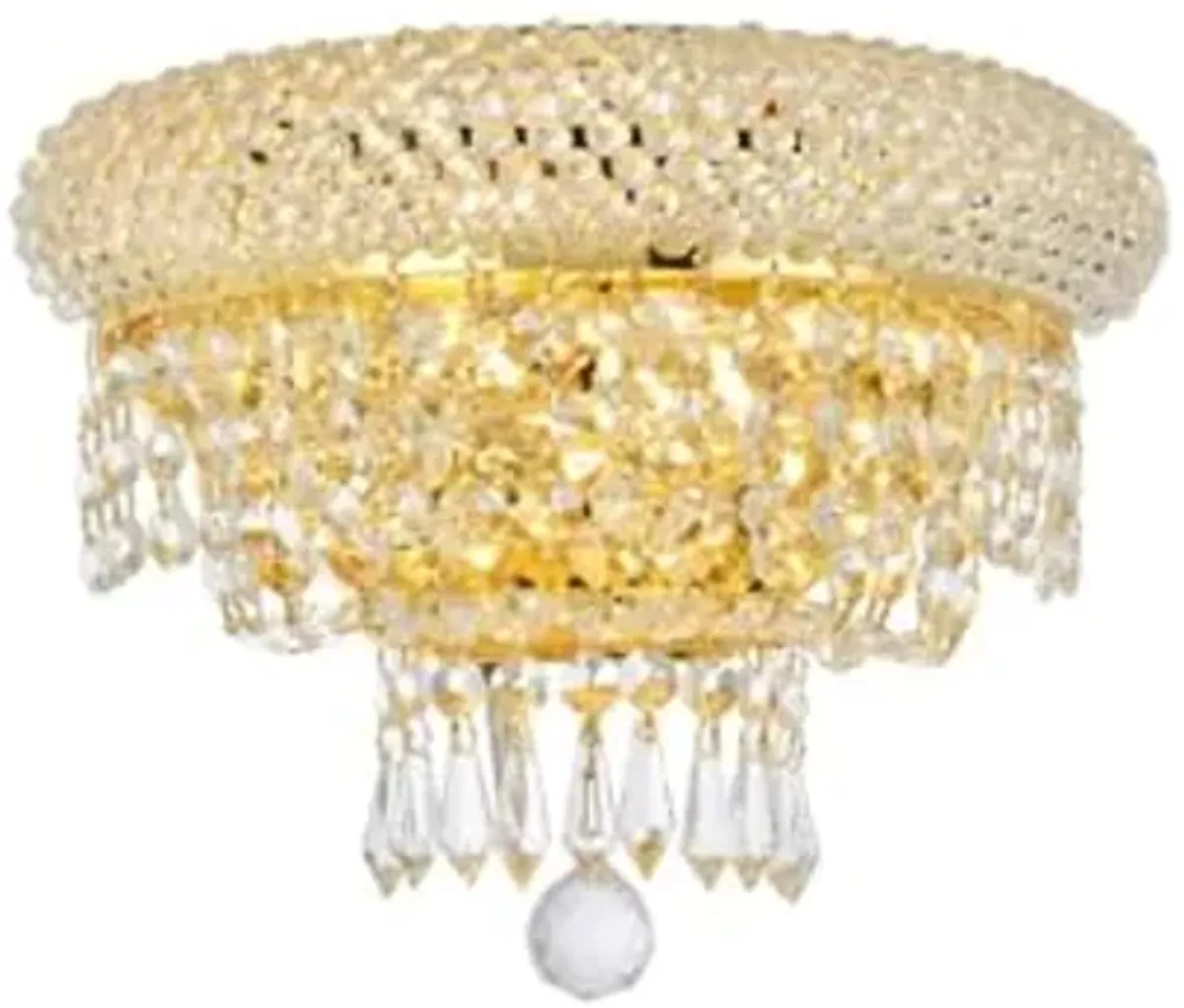 Elegant Lighting Primo - Two Light Wall Sconce-Gold Finish-Royal Cut Crystal Type