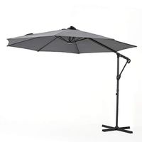 Christopher Knight Home Stanley Outdoor Water Resistant Banana Sun Canopy with Steel Frame, Grey / Grey