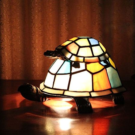 Royal-Tiffany Style European Creative Colorful Mother & Child Turtle Tortoise Cuckold Table Lamp Children's Lamp Night Light