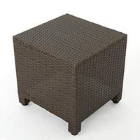 Christopher Knight Home Puerta Outdoor Wicker Side Table, Light Brown