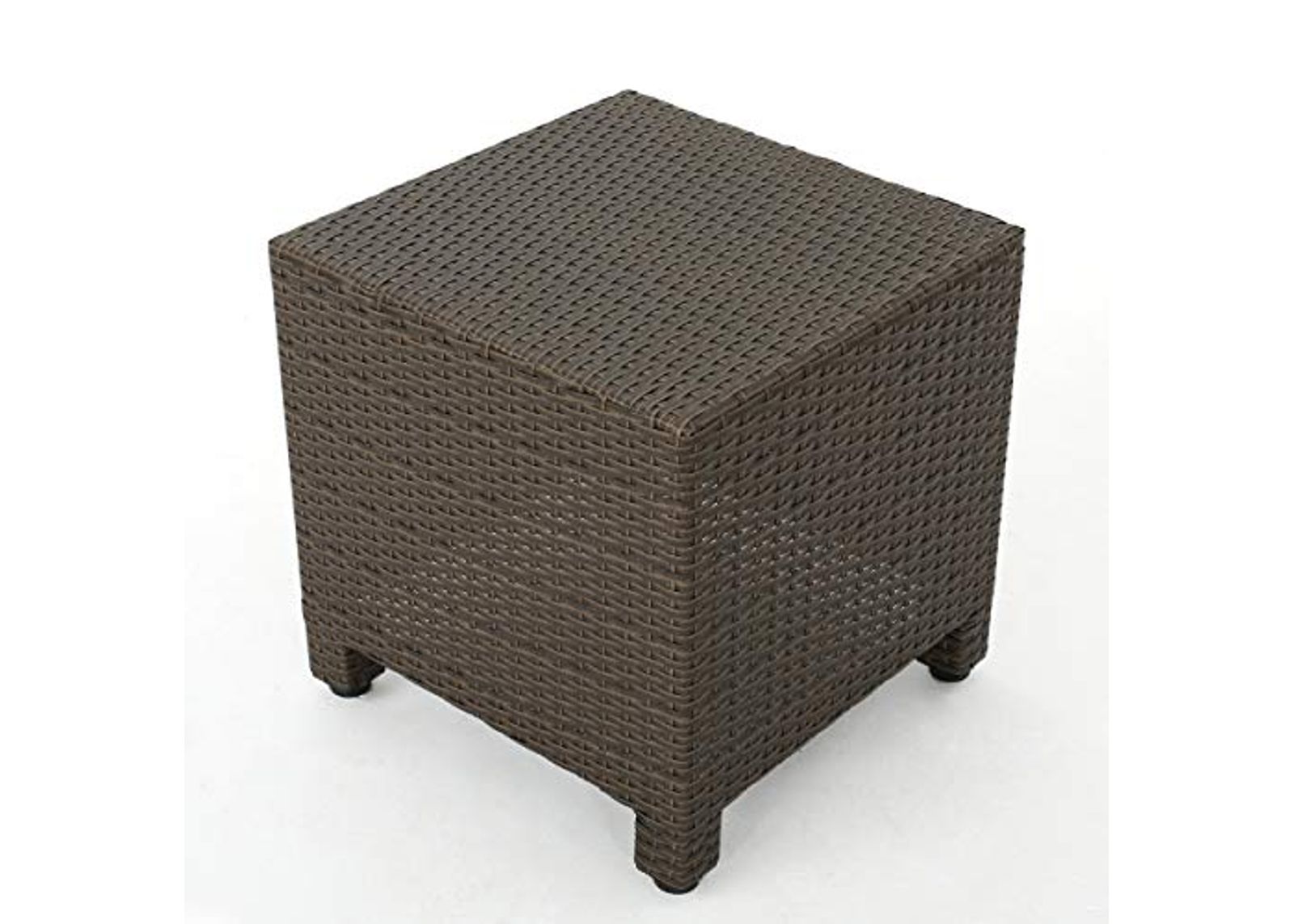 Christopher Knight Home Puerta Outdoor Wicker Side Table, Light Brown