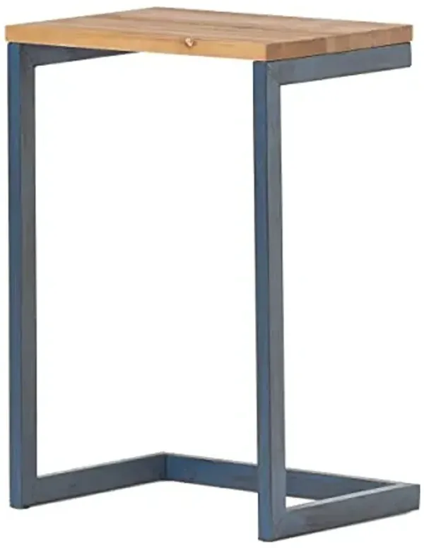 Christopher Knight Home Bayrain Outdoor Firwood C Shaped Table, Antique Finish