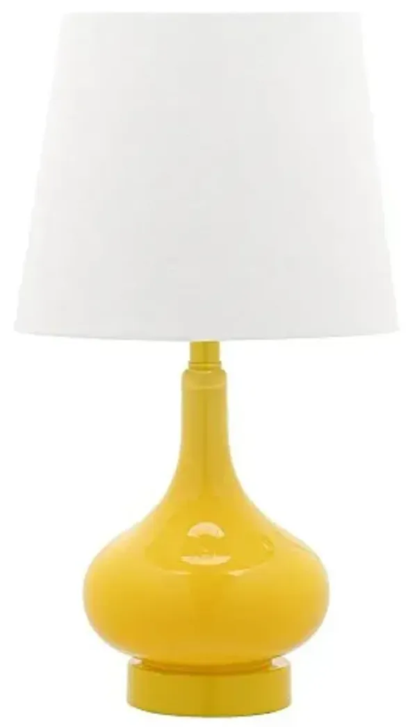 Safavieh Kids Lighting Collection Amy Yellow Gourd 18-inch Bedroom Living Room Home Office Desk Nightstand Table Lamp (LED Bulb Included)