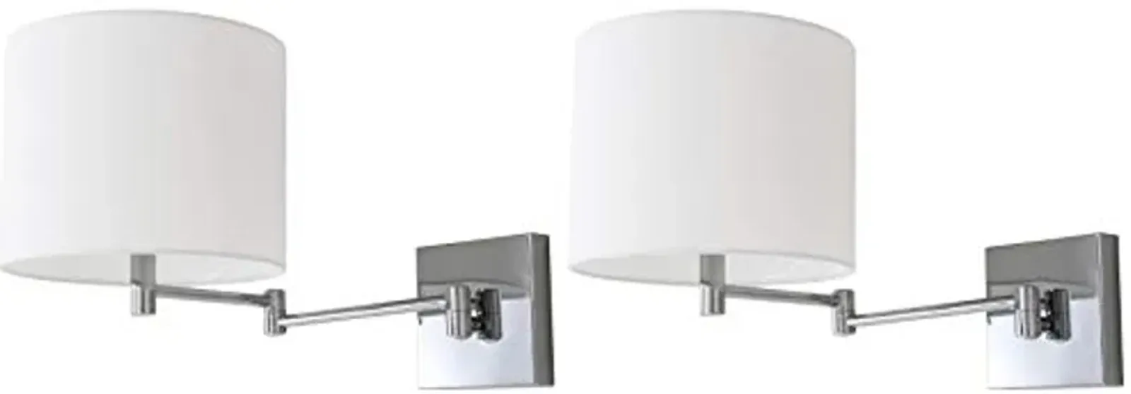 SAFAVIEH Lighting Collection Lillian Modern Contemporary Chrome Bedroom Bathroom Vanity Hallway Foyer Living Room Wall Sconce Set of 2 (LED Bulbs Included)