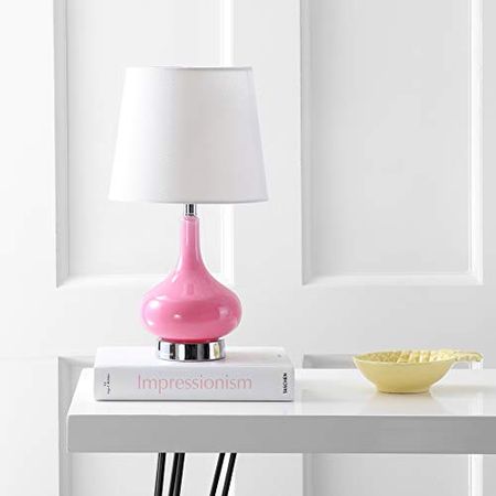 Safavieh Kids Lighting Collection Amy Pink Gourd 18-inch Bedroom Living Room Home Office Desk Nightstand Table Lamp (LED Bulb Included)
