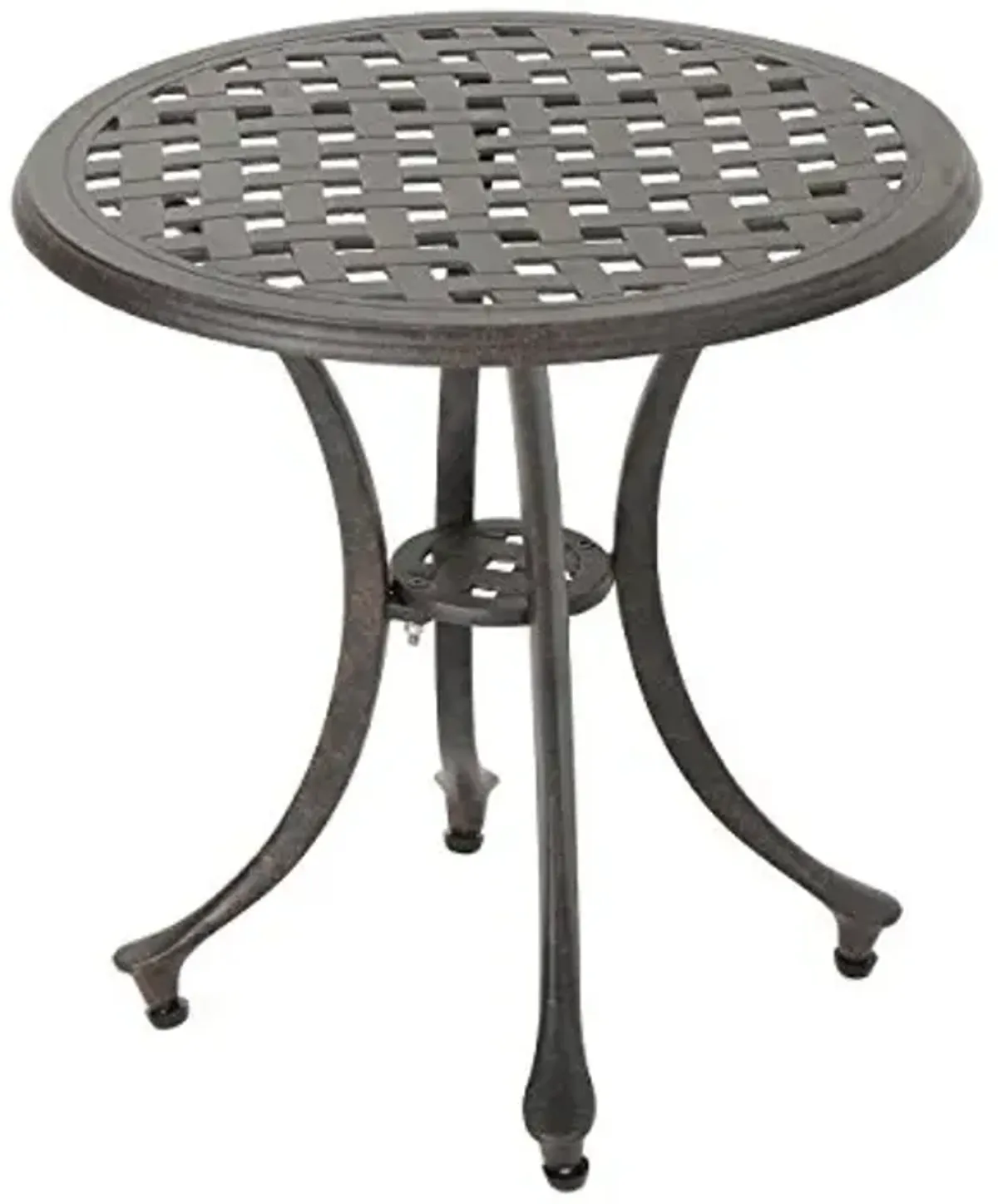 Christopher Knight Home Lola Outdoor 19" Cast Aluminum Side Table, Bronze Finished