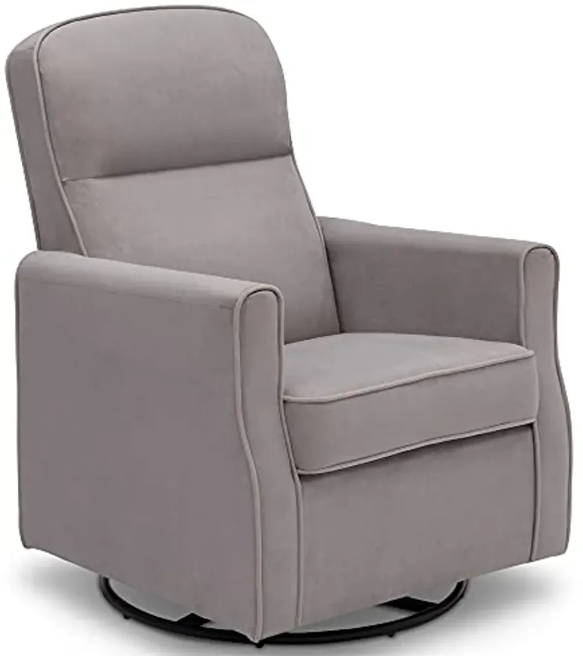 Delta Children Clair Slim Nursery Glider Swivel Rocker Chair, Dove Grey