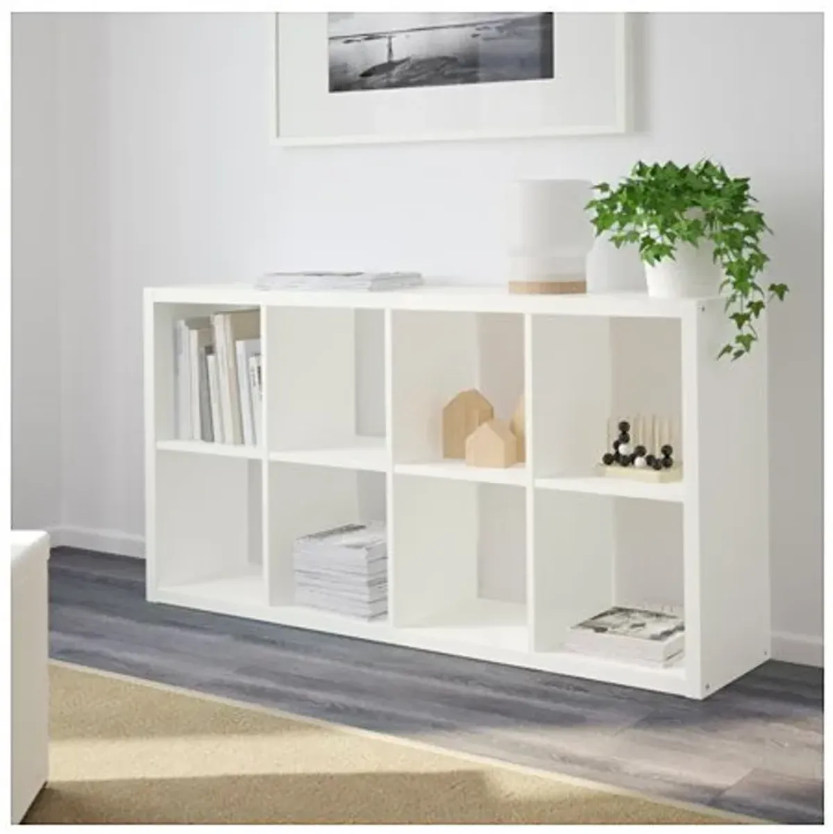 IKEA Billy FLYSTA Shelving Shelf Unit White Bundle with Feltectors 392.177.44