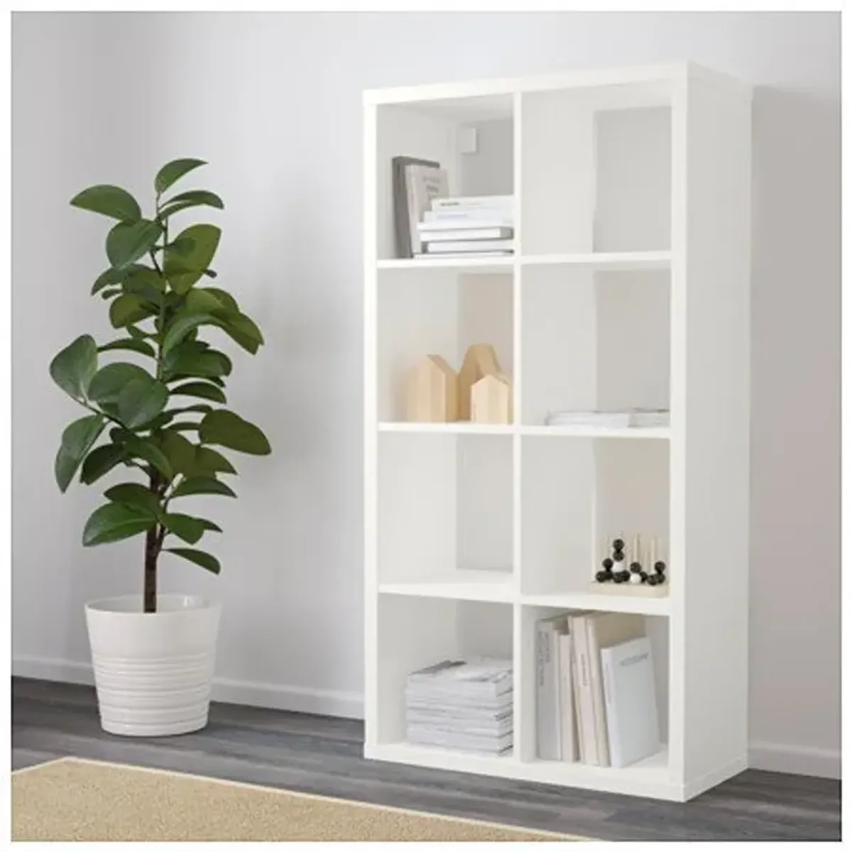 IKEA Billy FLYSTA Shelving Shelf Unit White Bundle with Feltectors 392.177.44