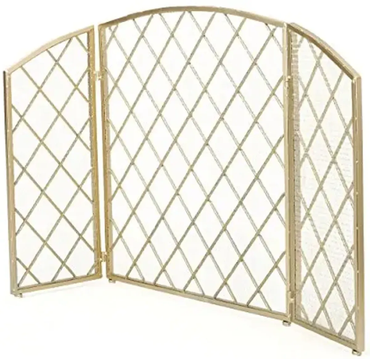 Christopher Knight Home Amiyah 3 Panelled Iron Fireplace Screen, Gold