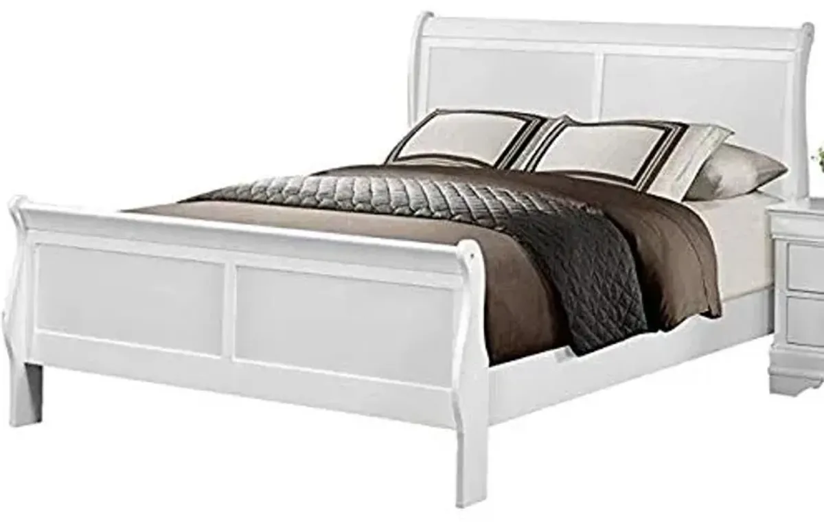 Homelegance Mayville Burnished White King Sleigh Bed