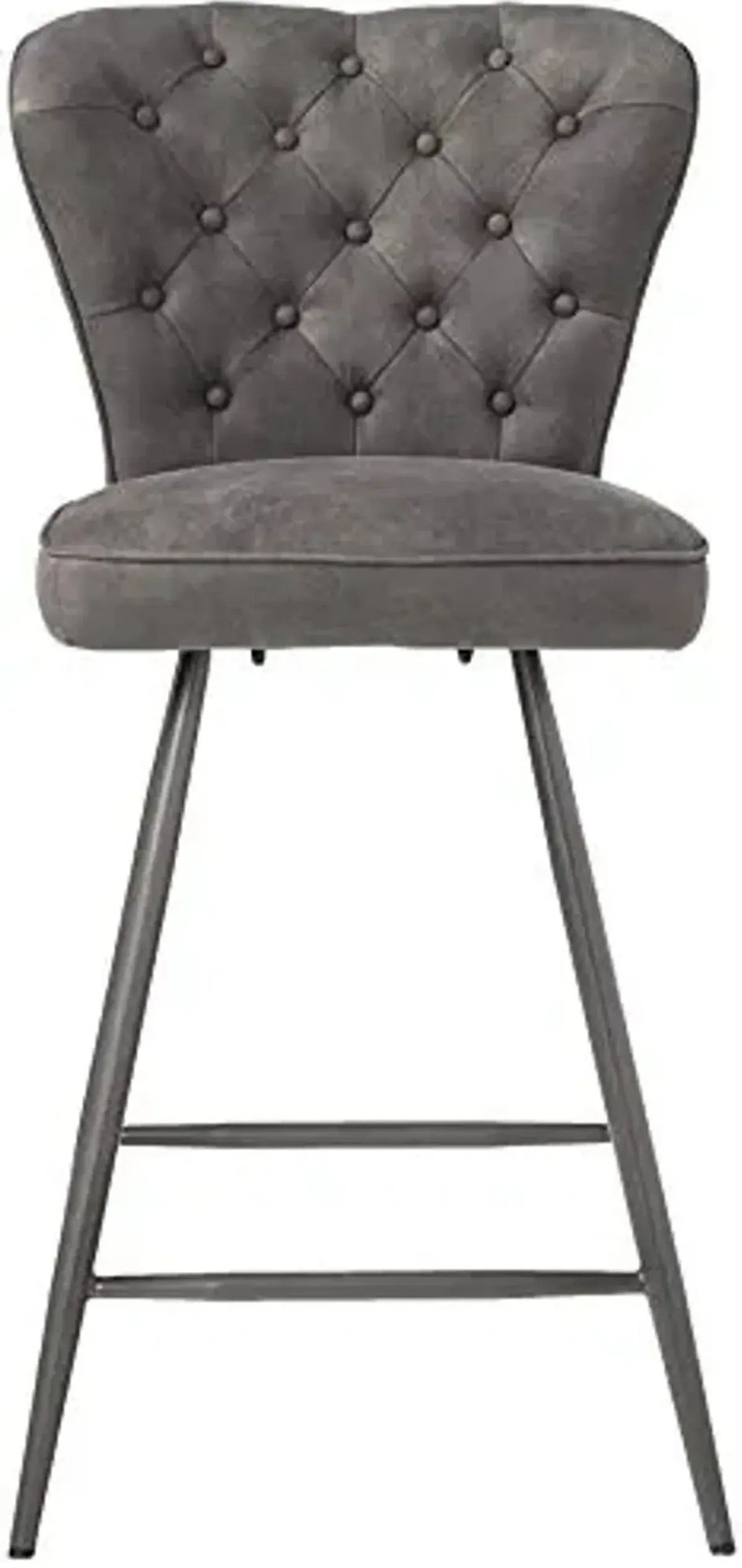 SAFAVIEH American Homes Collection Ashby Modern Tufted Swivel Counter Stool, 0, Grey