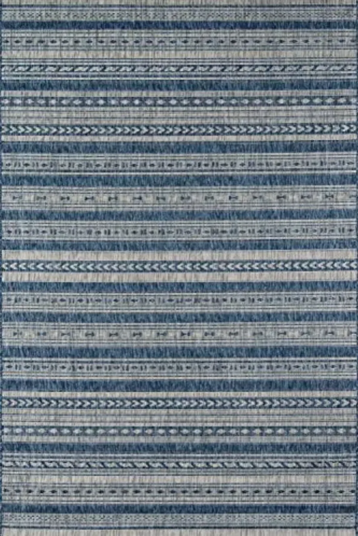 NOVOGRATZ Villa Collection Tuscany Indoor/Outdoor Area Rug, 3'3" x 5'0", Blue
