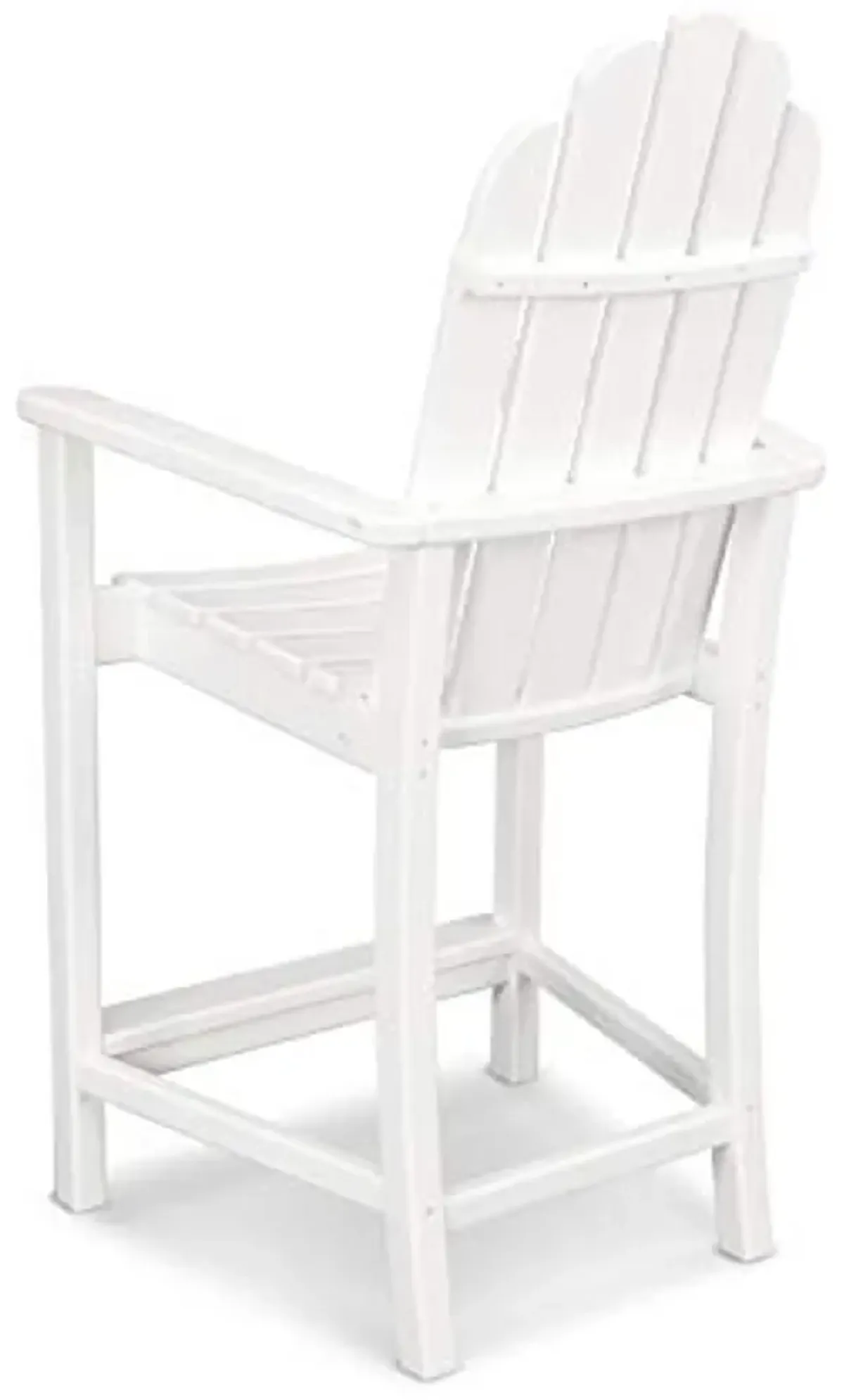 Trex Outdoor Furniture Cape Cod Adirondack Counter Chair in Classic White