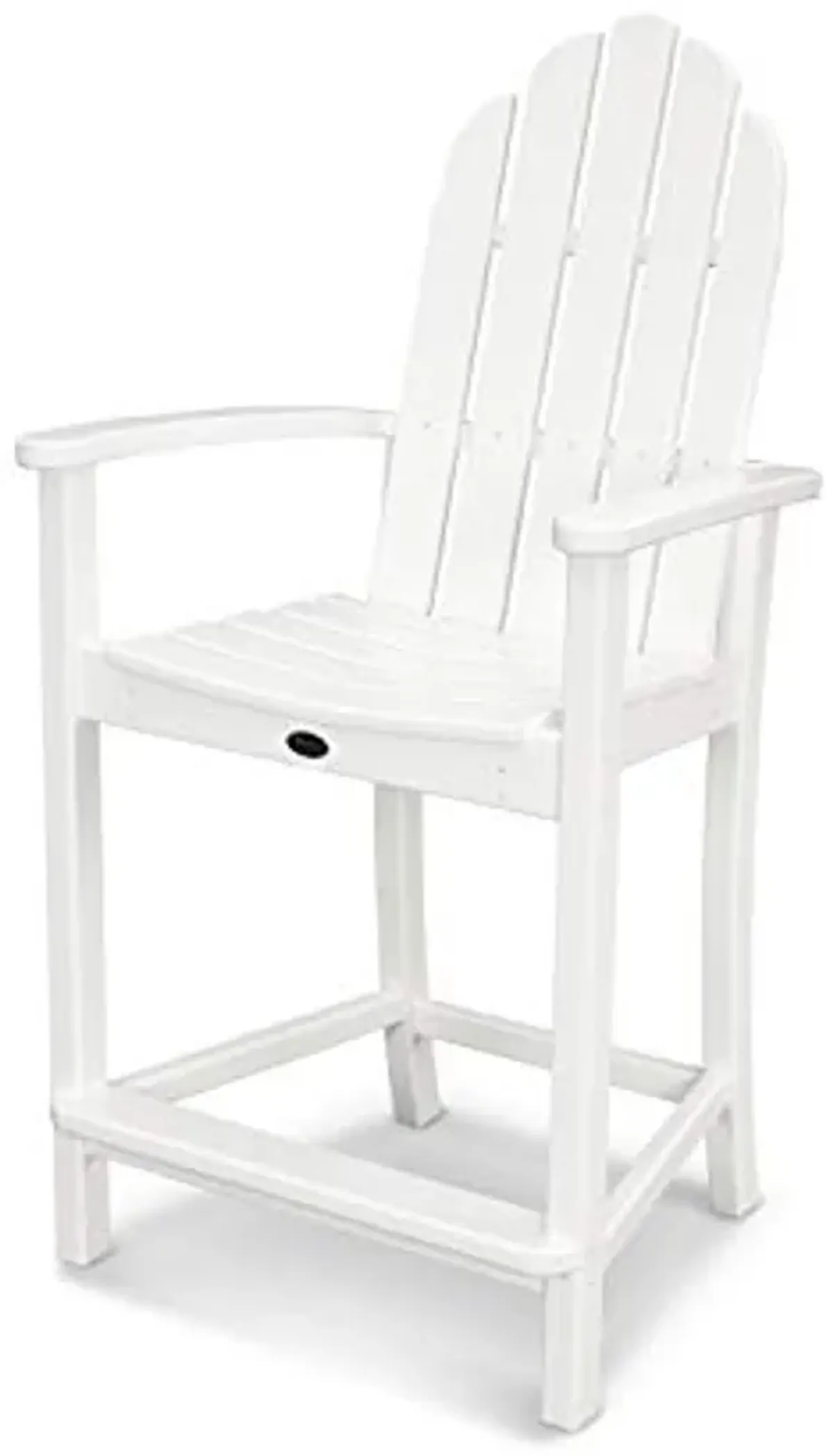 Trex Outdoor Furniture Cape Cod Adirondack Counter Chair in Classic White