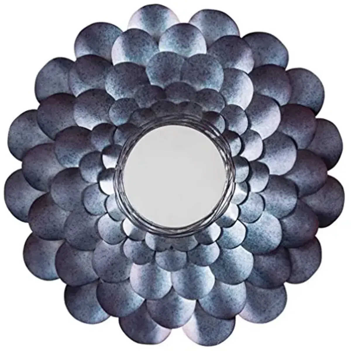Signature Design by Ashley Deunoro Glam Floral Metal Framed Accent Mirror , Blue