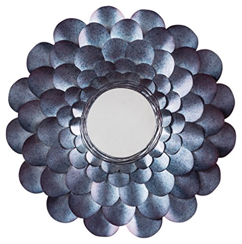 Signature Design by Ashley Deunoro Glam Floral Metal Framed Accent Mirror , Blue
