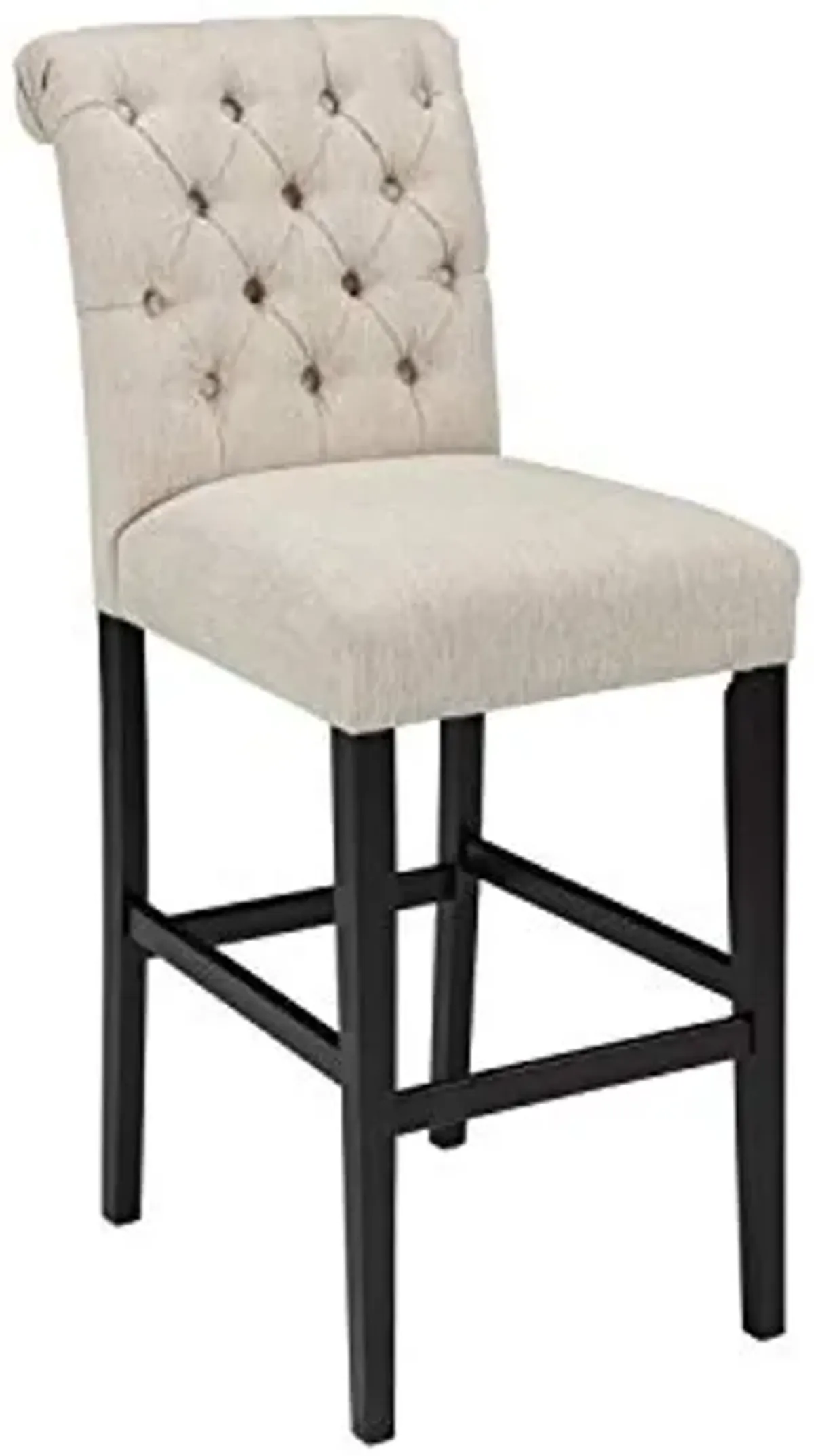 Signature Design by Ashley Tripton Casual 30" Pub Height Tufted Upholstered Barstool, 2 Count, Beige