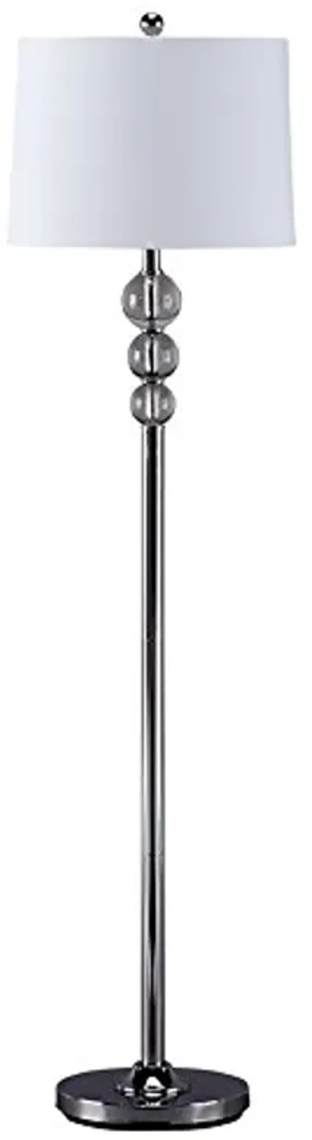 Signature Design by Ashley Joaquin Traditional 56.25" Crystal Accent Floor Lamp, Chrome