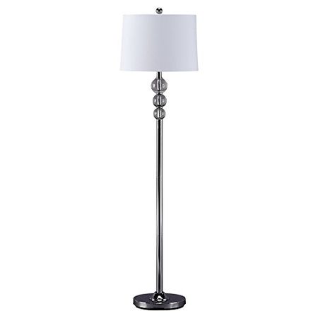 Signature Design by Ashley Joaquin Traditional 56.25" Crystal Accent Floor Lamp, Chrome