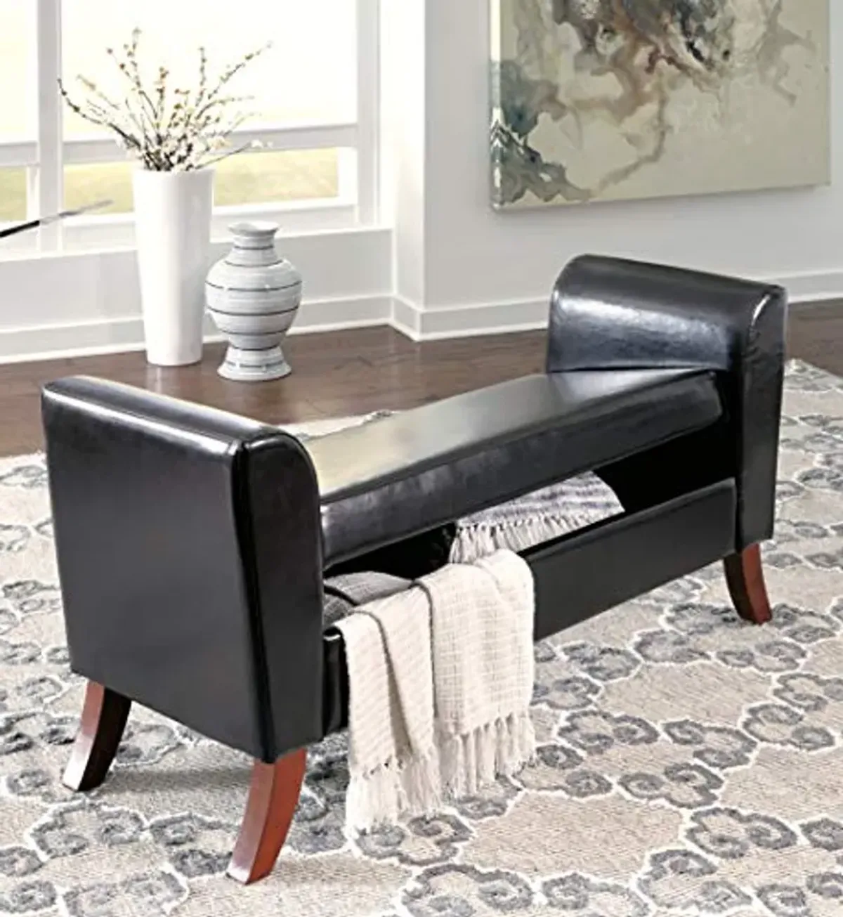 Signature Design by Ashley Upholstered Bench, Brown